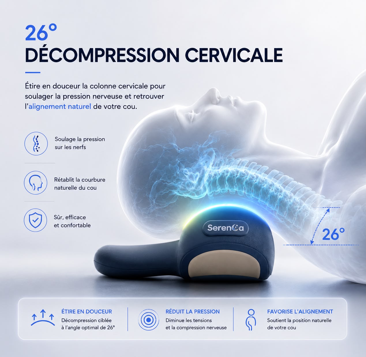 Altis™ - Dispositif de relaxation cervicale chauffant 3-en-1